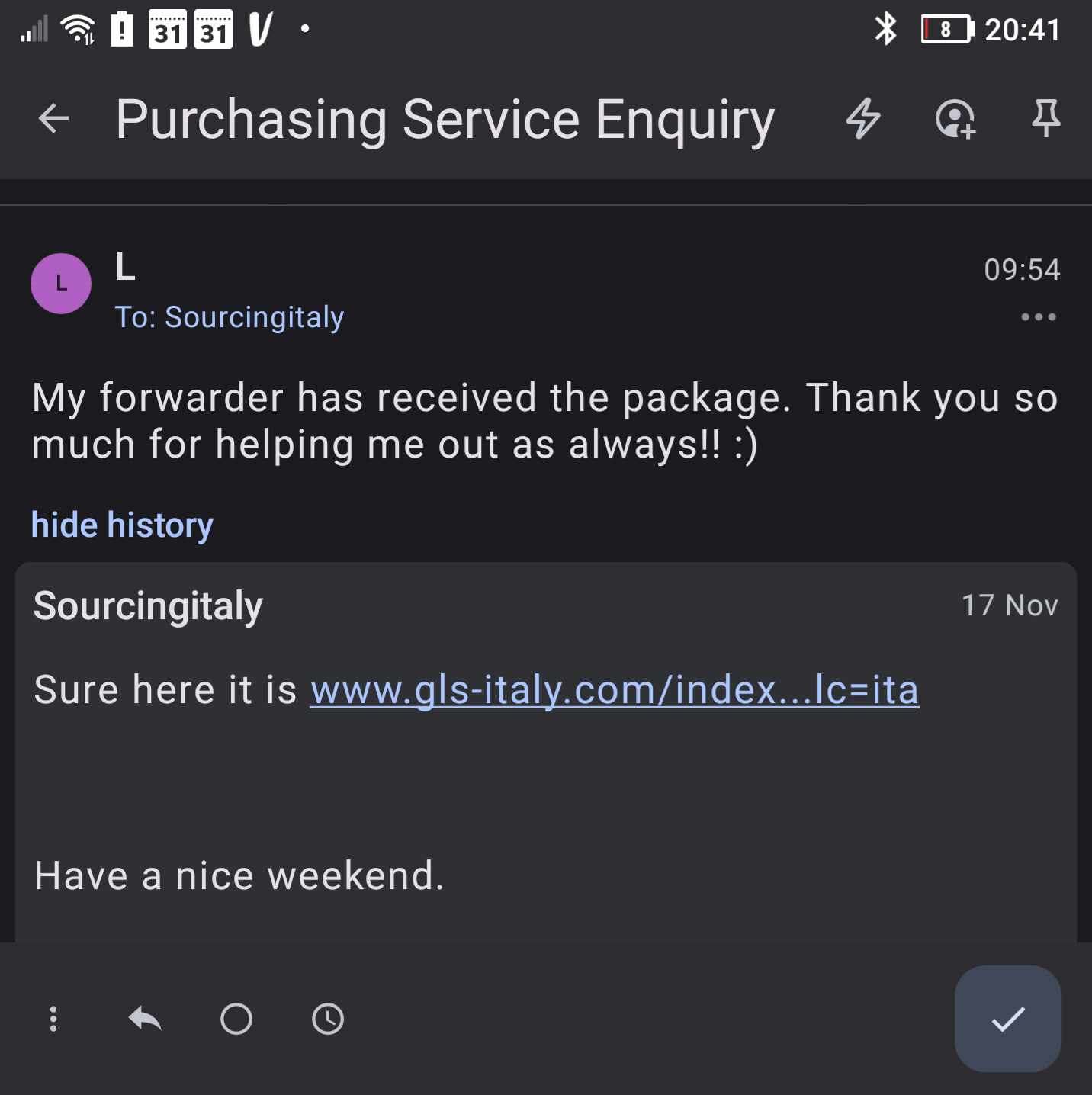 Italy Proxy Shipper 531 Italy Proxy Shipper 531